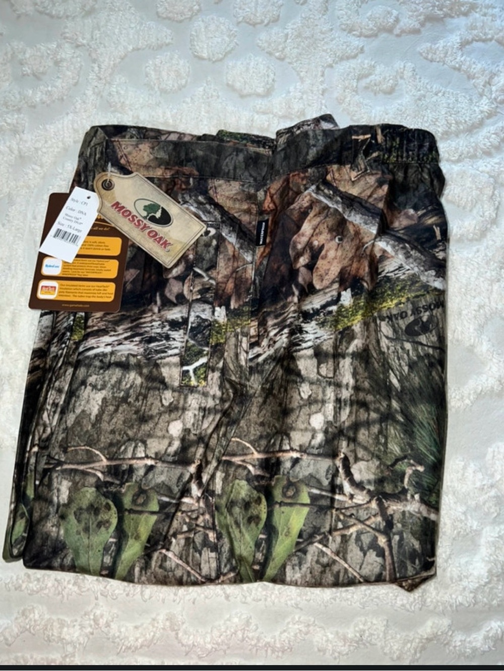 Men’s Gamehide Trail’s End Mossy Oak Camo pants, hunting NWT 4XL